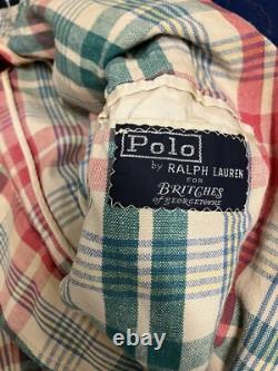 Vintage Polo Ralph Lauren 60s 70s Madras Blazer Britches Of Georgetowne Men's