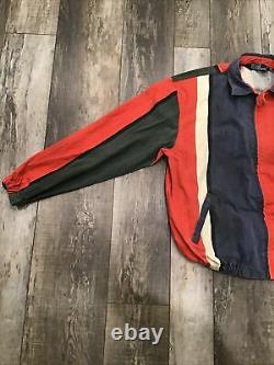 Vintage Polo Ralph Lauren 90's Color Block Canvas Bomber Style Jacket Size Large
