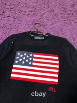 Vintage Polo Ralph Lauren American Flag Logo Sweater