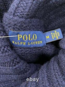 Vintage Polo Ralph Lauren American Flag Turtle Neck Sweater Mens Size M