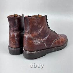 Vintage Polo Ralph Lauren Ankle Boots, Pebbled Leather, Cap Toe, Made in Taiwan