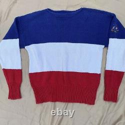 Vintage Polo Ralph Lauren Anniversary Cross Flags Knit Sweater 1967 1987