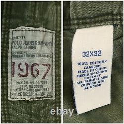 Vintage Polo Ralph Lauren Army Green Military Field Cargo Pants Mens Size 32x32