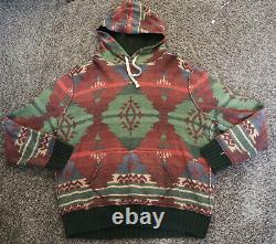 Vintage Polo Ralph Lauren Aztec Hoodie Sweat Shirt