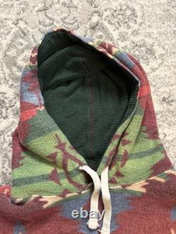 Vintage Polo Ralph Lauren Aztec Southwest Pattern Hoodie Lined Rare RL Native