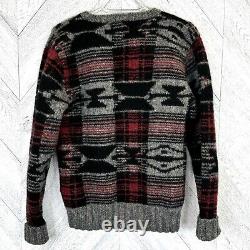 Vintage Polo Ralph Lauren Aztec Sweater Mens Small 100% Wool Pullover