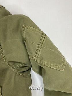 Vintage Polo Ralph Lauren B-15A Fur Collar Bomber Jacket Men Medium Green