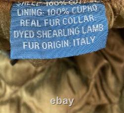 Vintage Polo Ralph Lauren B-15A Fur Collar Bomber Jacket Men Medium Green