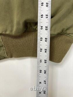 Vintage Polo Ralph Lauren B-15A Fur Collar Bomber Jacket Men Medium Green