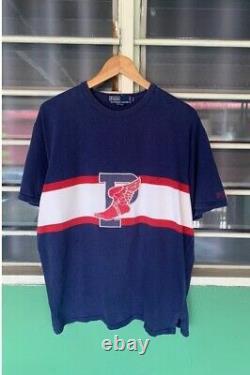 Vintage Polo Ralph Lauren Bear Stadium Snow Beach 1992 Rare P Wing T Shirt Sz M