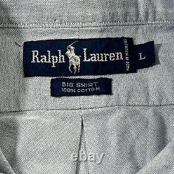 Vintage Polo Ralph Lauren Big Shirt Adult Large Oxford Teddy Bear USA 90s Mens