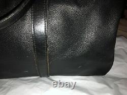 Vintage Polo Ralph Lauren Black duffle bag Leather Carry On