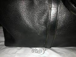 Vintage Polo Ralph Lauren Black duffle bag Leather Carry On