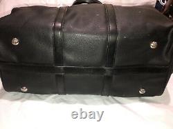 Vintage Polo Ralph Lauren Black duffle bag Leather Carry On