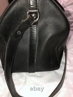 Vintage Polo Ralph Lauren Black duffle bag Leather Carry On