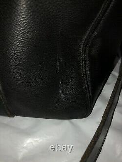 Vintage Polo Ralph Lauren Black duffle bag Leather Carry On