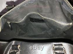 Vintage Polo Ralph Lauren Black duffle bag Leather Carry On