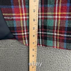 Vintage Polo Ralph Lauren Blazer Jacket Mens 40 Multicolor Plaid Linen Preppy