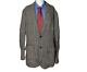 Vintage Polo Ralph Lauren Blazer Jacket Silk Linen Tan Herringbone Men's 46r