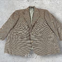 Vintage Polo Ralph Lauren Blazer Men's 46L 3/2 Roll Wool Houndstooth USA R4