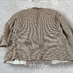 Vintage Polo Ralph Lauren Blazer Men's 46L 3/2 Roll Wool Houndstooth USA R4