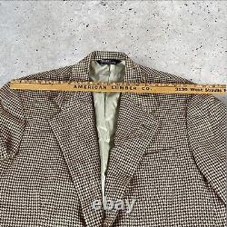 Vintage Polo Ralph Lauren Blazer Men's 46L 3/2 Roll Wool Houndstooth USA R4