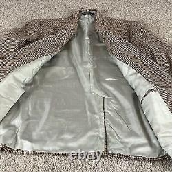 Vintage Polo Ralph Lauren Blazer Men's 46L 3/2 Roll Wool Houndstooth USA R4