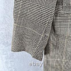 Vintage Polo Ralph Lauren Blazer Mens 40 Virgin Wool Italian Houndstooth Plaid