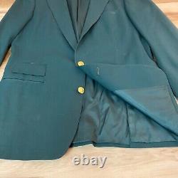 Vintage Polo Ralph Lauren Blazer Mens 42R Green 2 Gold Button Masters Jacket
