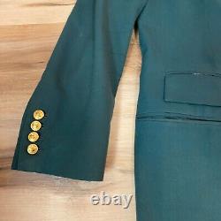 Vintage Polo Ralph Lauren Blazer Mens 42R Green 2 Gold Button Masters Jacket