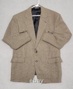 Vintage Polo Ralph Lauren Blazer Mens 44R (46 Chest) Wool Tweed Houndstooth