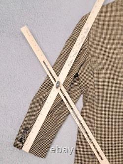 Vintage Polo Ralph Lauren Blazer Mens 44R (46 Chest) Wool Tweed Houndstooth