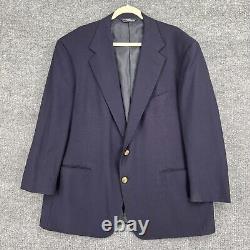 Vintage Polo Ralph Lauren Blazer Mens 46R Navy Gold Button Wool Jacket USA