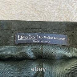 Vintage Polo Ralph Lauren Blazer Mens 50L Green Gold Button Equestrian Italy