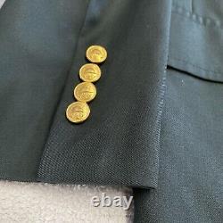 Vintage Polo Ralph Lauren Blazer Mens 50L Green Gold Button Equestrian Italy