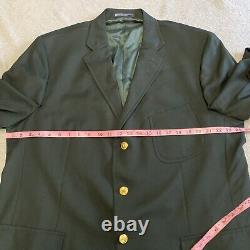 Vintage Polo Ralph Lauren Blazer Mens 50L Green Gold Button Equestrian Italy