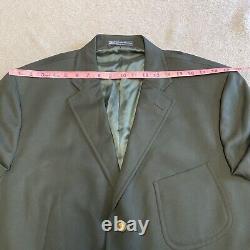 Vintage Polo Ralph Lauren Blazer Mens 50L Green Gold Button Equestrian Italy