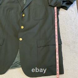Vintage Polo Ralph Lauren Blazer Mens 50L Green Gold Button Equestrian Italy