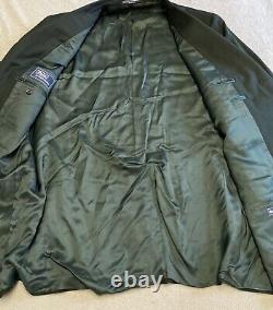 Vintage Polo Ralph Lauren Blazer Mens 50L Green Gold Button Equestrian Italy