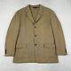 Vintage Polo Ralph Lauren Blazer Mens Large Beige Herringbone Sports Coat Jacket