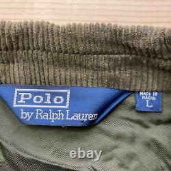 Vintage Polo Ralph Lauren Blazer Mens Large Brown Green Jacket Button Front