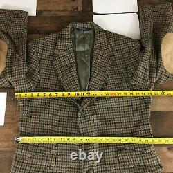 Vintage Polo Ralph Lauren Blazer Sport Coat Tweeded 3 Button Jacket Mens 44R