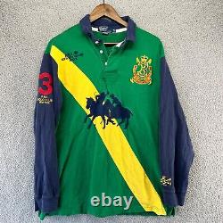 Vintage Polo Ralph Lauren Bleecker Challenge Shirt Adult XL Green 90s Pony Men's