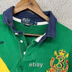 Vintage Polo Ralph Lauren Bleecker Challenge Shirt Adult XL Green 90s Pony Men's