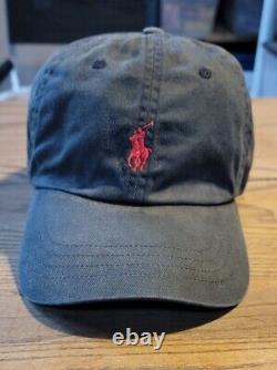 Vintage Polo Ralph Lauren Blue 100%cotton Hat Baseball Cap One Size Rare