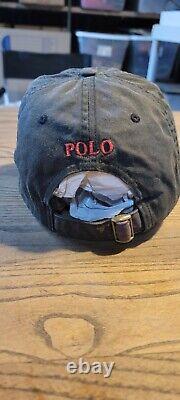 Vintage Polo Ralph Lauren Blue 100%cotton Hat Baseball Cap One Size Rare