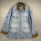 Vintage Polo Ralph Lauren Blue Denim Jacket Corduroy Collar Large Light Wash