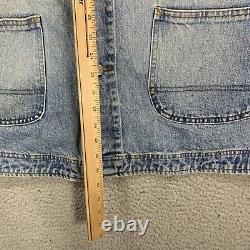 Vintage Polo Ralph Lauren Blue Denim Jacket Corduroy Collar Large Light Wash