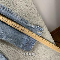 Vintage Polo Ralph Lauren Blue Denim Jacket Corduroy Collar Large Light Wash