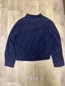 Vintage Polo Ralph Lauren Bomber Jacket Blue Full Zip Size M 90s Style